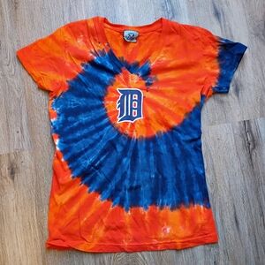 Liquid Blue Kids Tie-Dye Shirt in Orange and Blue